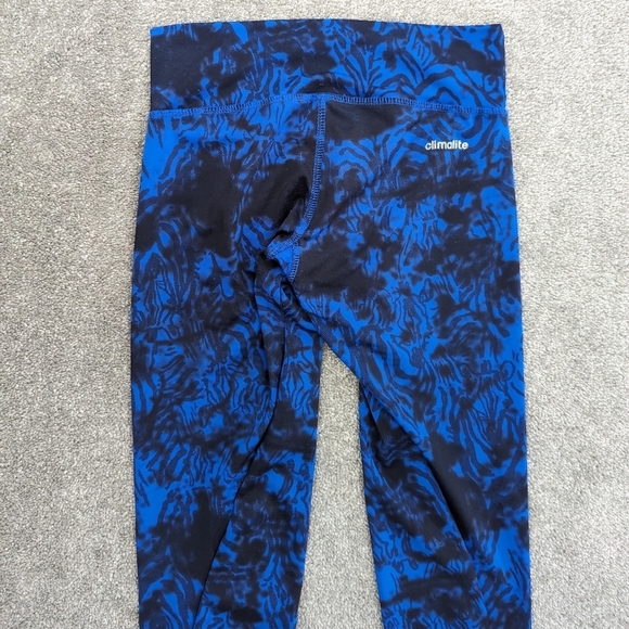adidas Blue and Black Patterned Leggings - Picture 7 of 9